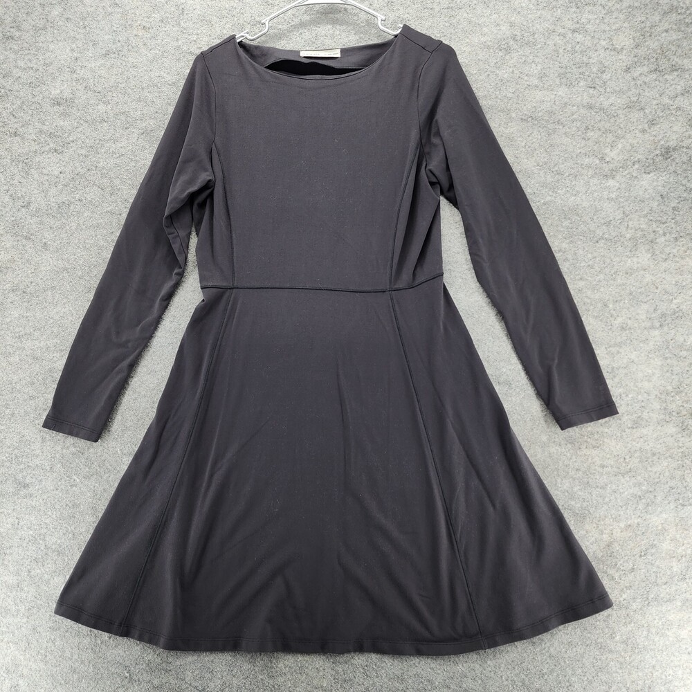 Athleta Dress Womens Medium Long Sleeve Black A Line